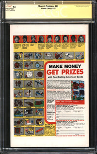 Marvel Premiere (1972) #47 CGC Signature Series 9.4 NM Signed Bob Sharen