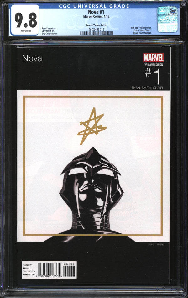 Nova (2016) #1 Hip Hop Variant CGC 9.8 NM/MT