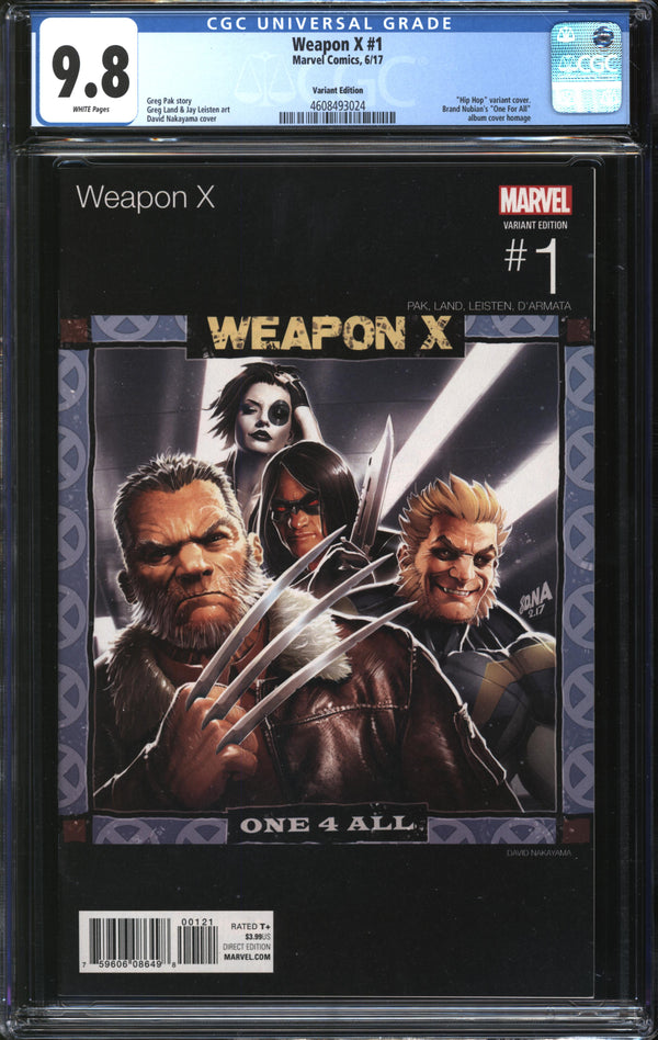 Weapon X (2017) #1 Hip Hop Variant CGC 9.8 NM/MT