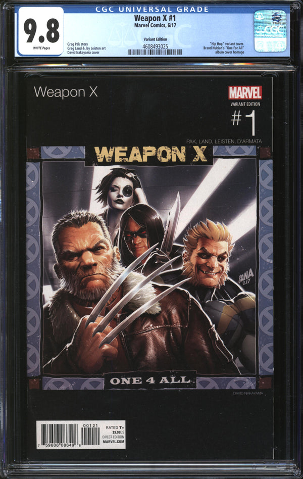 Weapon X (2017) #1 Hip Hop Variant CGC 9.8 NM/MT
