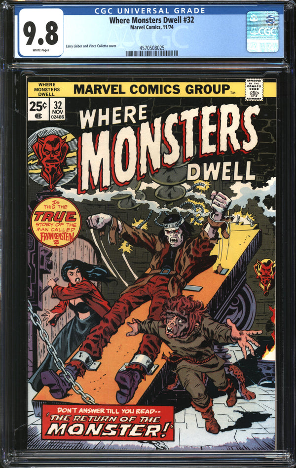 Where Monsters Dwell (1970) #32 CGC 9.8 NM/MT