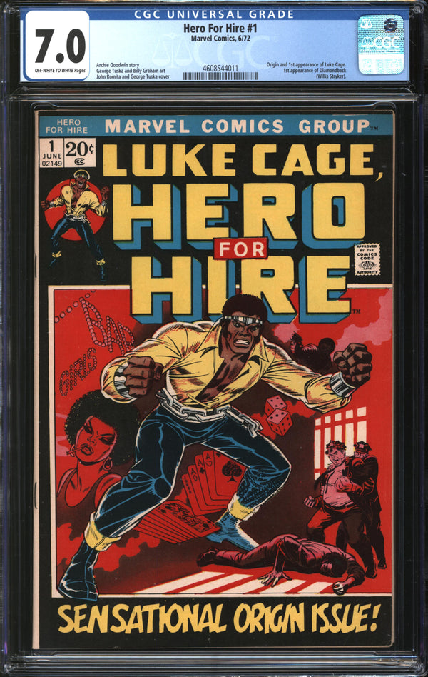 Hero For Hire (1972) # 1 CGC 7.0 FN/VF