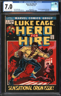 Hero For Hire (1972) # 1 CGC 7.0 FN/VF