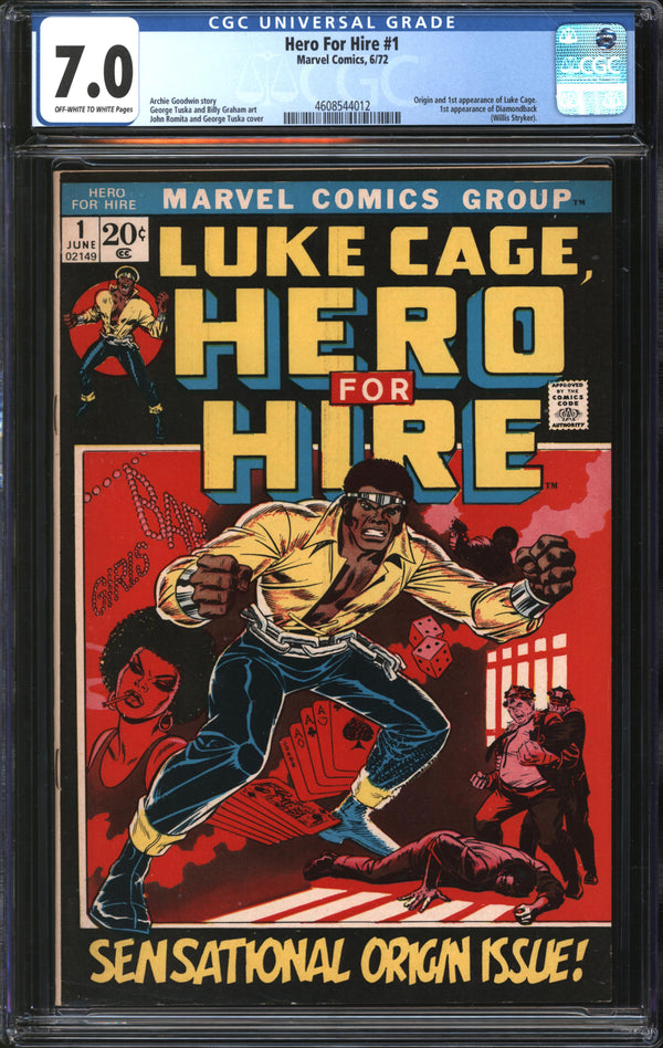 Hero For Hire (1972) # 1 CGC 7.0 FN/VF