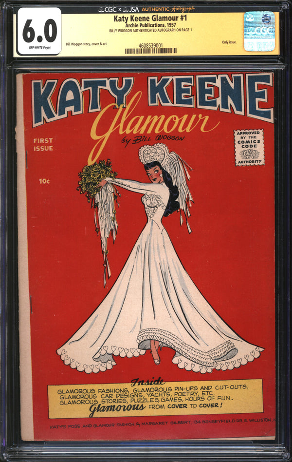 Katy Keene (1957) #1 CGC x JSA Signature Series 6.0 FN Signed Billy Woggon