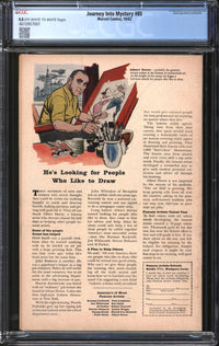 Journey Into Mystery (1952) # 85 CGC 4.0 VG
