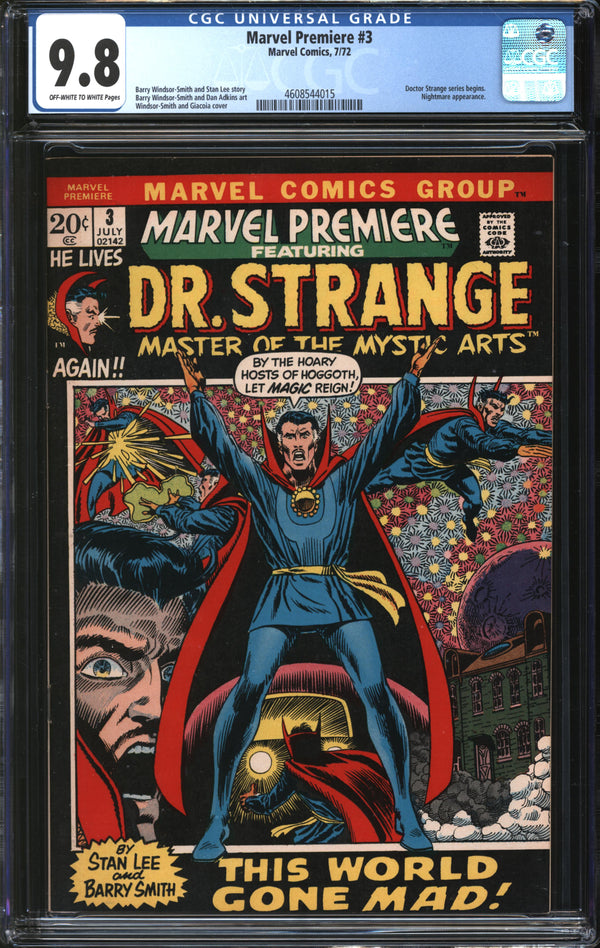 Marvel Premiere (1972) # 3 CGC 9.8 NM/MT
