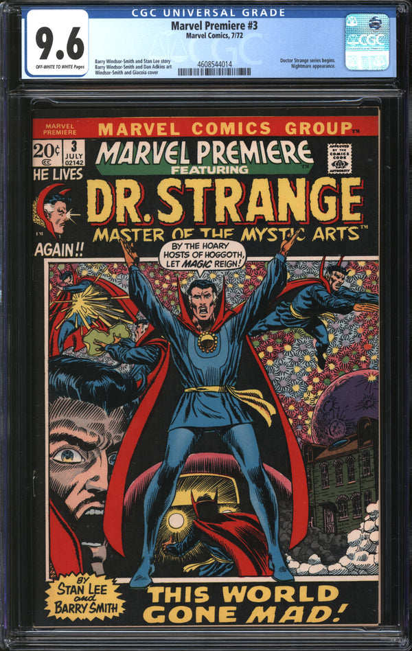 Marvel Premiere (1972) # 3 CGC 9.6 NM+