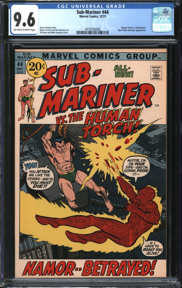 Sub-Mariner (1968) #44 CGC 9.6 NM+