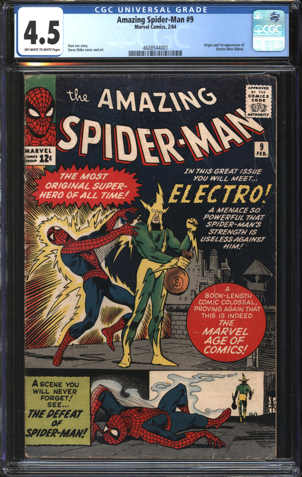 Amazing Spider-Man (1963) #  9 CGC 4.5 VG+