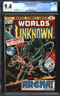 Worlds Unknown (1973) #4 Double Cover CGC 9.4 NM