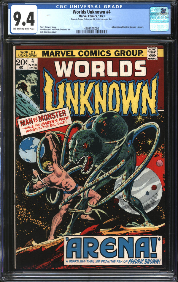 Worlds Unknown (1973) #4 Double Cover CGC 9.4 NM