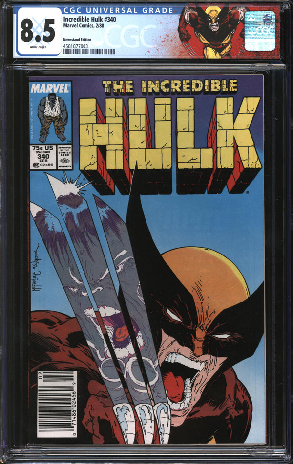Incredible Hulk (1962) #340 Newsstand Edition CGC 8.5 VF+