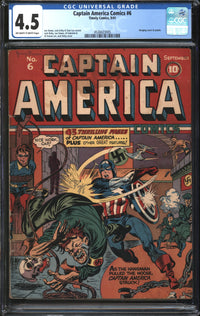 Captain America Comics (1941) #6 CGC 4.5 VG+