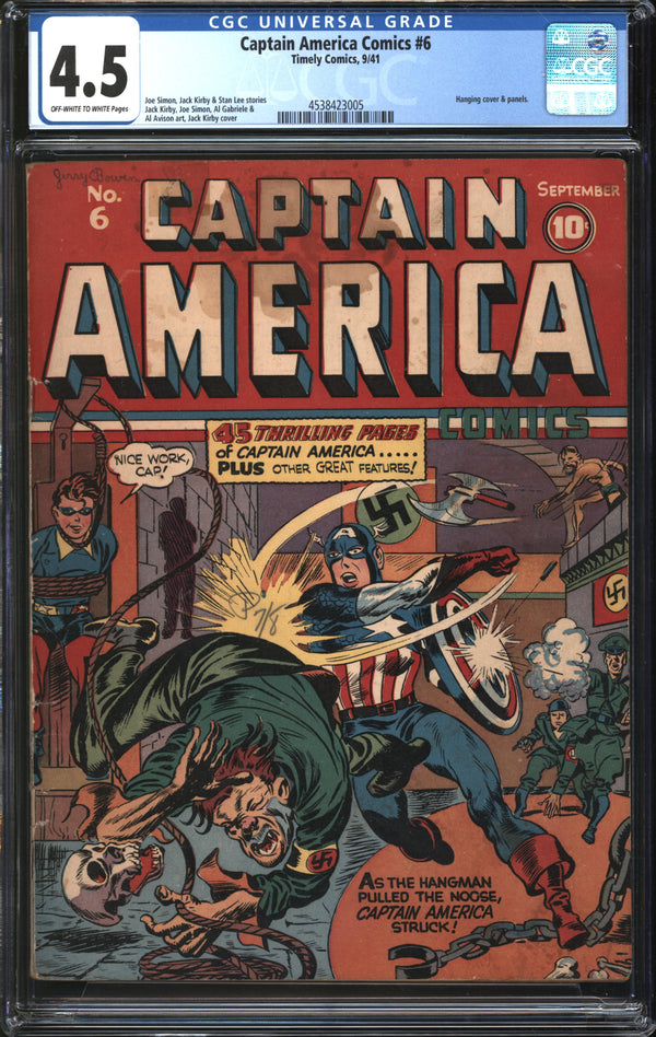 Captain America Comics (1941) #6 CGC 4.5 VG+