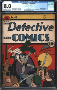 Detective Comics (1937) # 49 CGC 8.0 VF