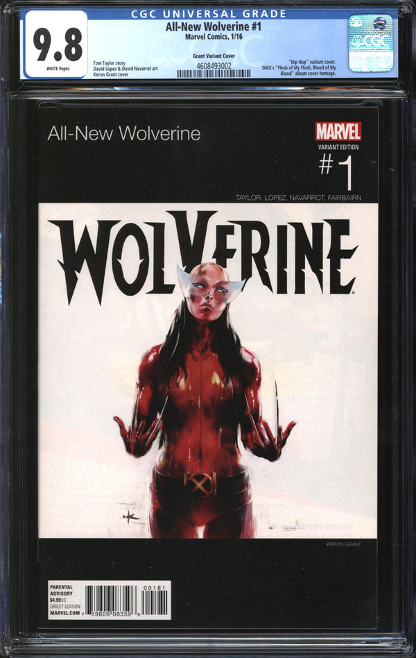 All-New Wolverine (2016) #1 Hip Hop Variant CGC 9.8 NM/MT