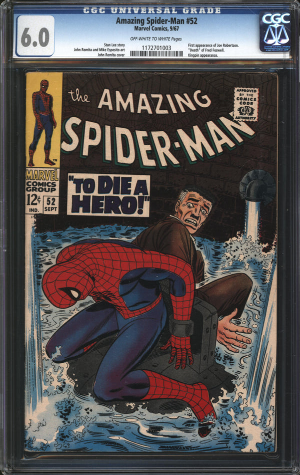 Amazing Spider-Man (1963) # 52 CGC 6.0 FN