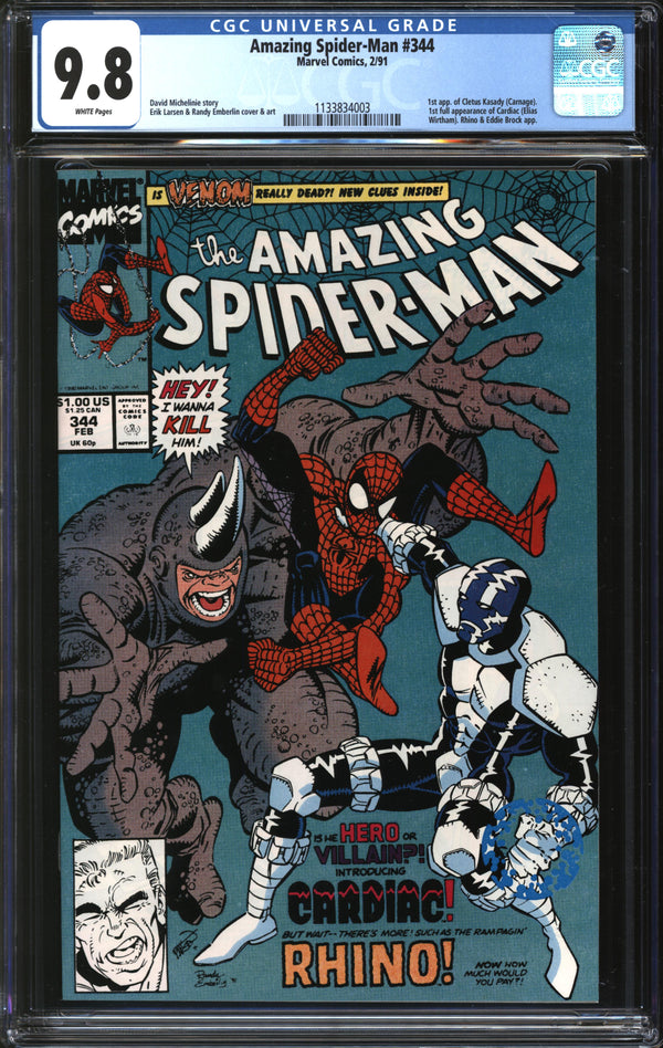 Amazing Spider-Man (1963) #344 CGC 9.8 NM/MT