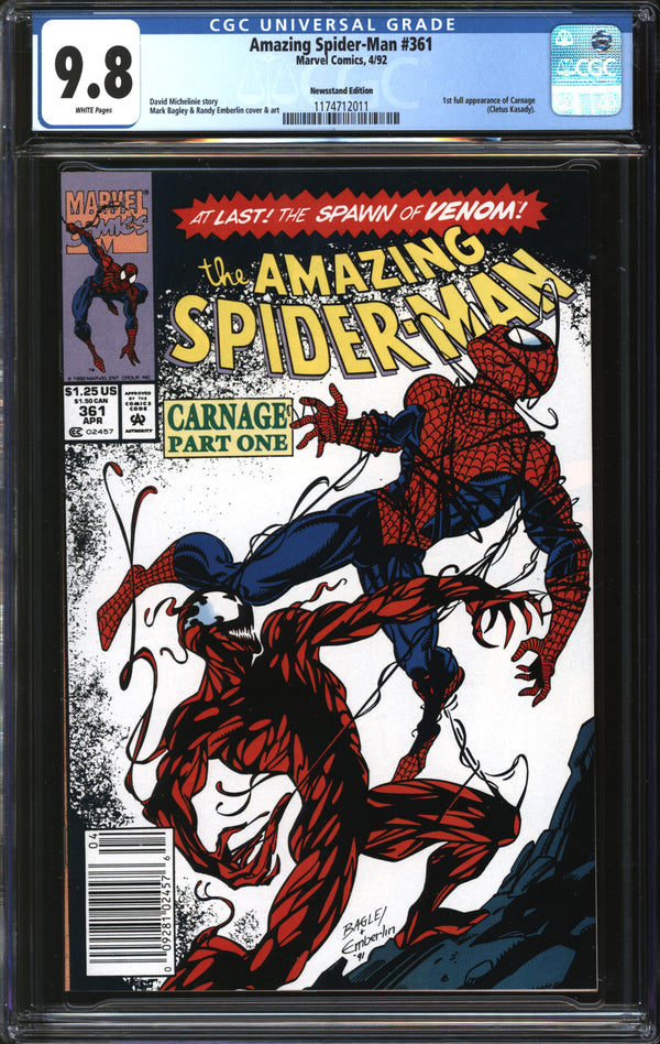 Amazing Spider-Man (1963) #361 Newsstand Edition CGC 9.8 NM/MT