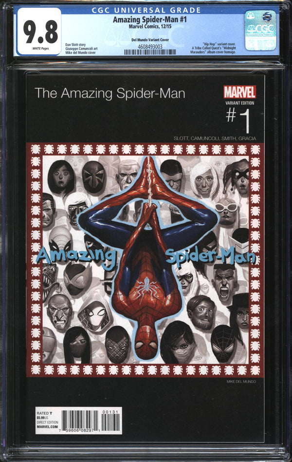 Amazing Spider-Man (2015) #1 Hip Hop Variant CGC 9.8 NM/MT