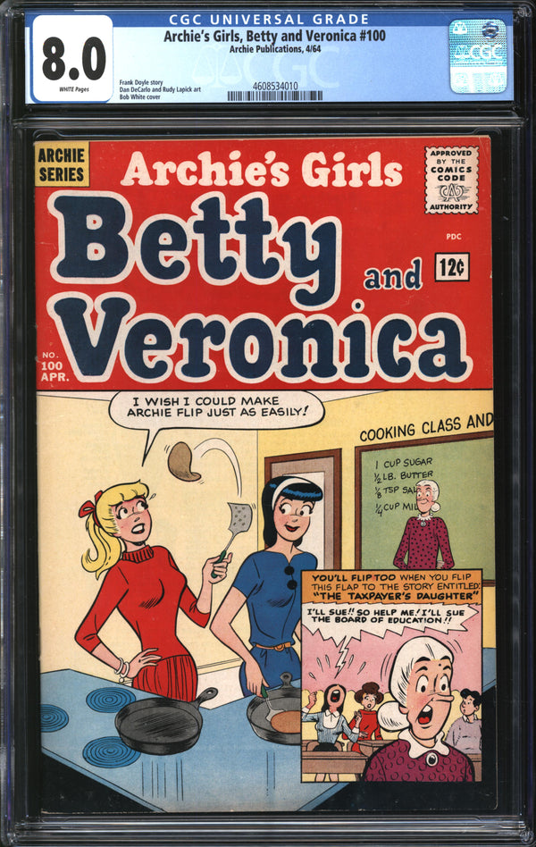 Archie's Girls, Betty And Veronica (1950) #100 CGC 8.0 VF