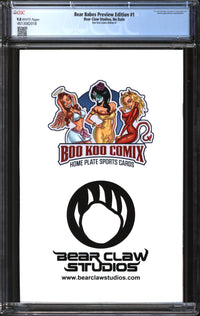 Bear Babes Preview Edition #1 Boo Koo Comix Edition D CGC 9.8 NM/MT
