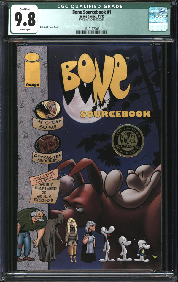Bone Sourcebook (1995) #1 San Diego Comic Con Limited Edition CGC Qualified 9.8 NM/MT
