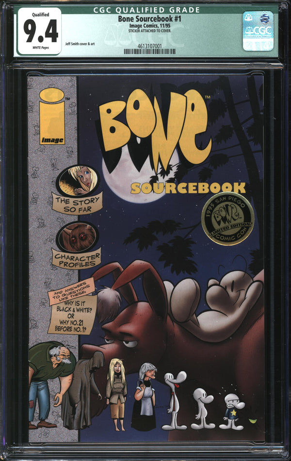 Bone Sourcebook (1995) #1 San Diego Comic Con Limited Edition CGC Qualified 9.4 NM