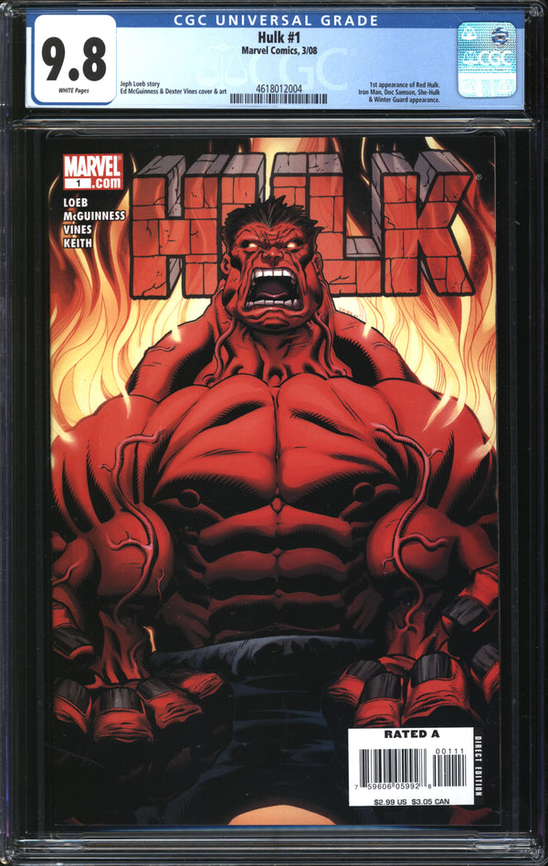Hulk (2008) # 1 CGC 9.8 NM/MT