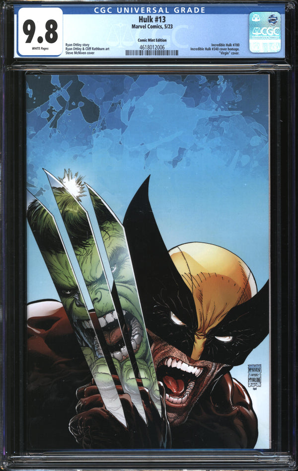 Hulk (2022) #13 Steve McNiven Comic Mint Edition CGC 9.8 NM/MT