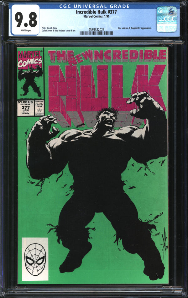 Incredible Hulk (1962) #377 CGC 9.8 NM/MT