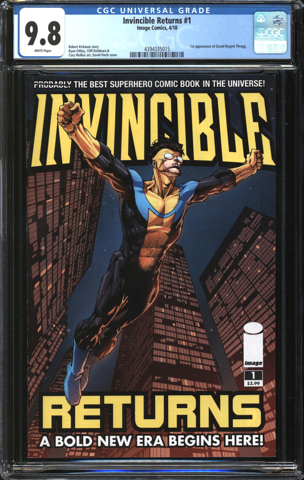 Invincible Returns (2010) #1 CGC 9.8 NM/MT