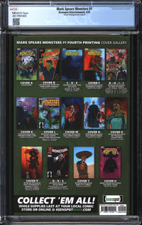 Mark Spears Monsters (2024) #1 Fourth Printing/Variant Cover B CGC 9.8 NM/MT