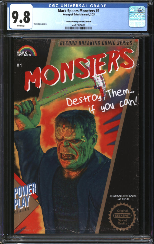 Mark Spears Monsters (2024) #1 Fourth Printing/Variant Cover B CGC 9.8 NM/MT
