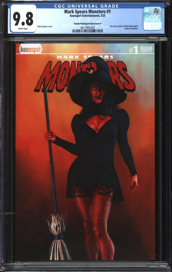 Mark Spears Monsters (2024) #1 Fourth Printing/Key City Comics & Matt Rybarczyk's Comics Exclusive Variant Cover P CGC 9.8 NM/MT