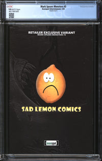 Mark Spears Monsters (2024) #3 Sad Lemon Comics Exclusive Variant Cover O CGC 9.8 NM/MT