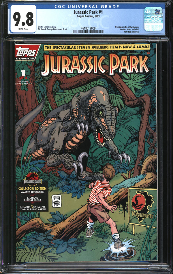 Jurassic Park: Raptors Attack (1994) #3 CGC 9.8 NM/MT