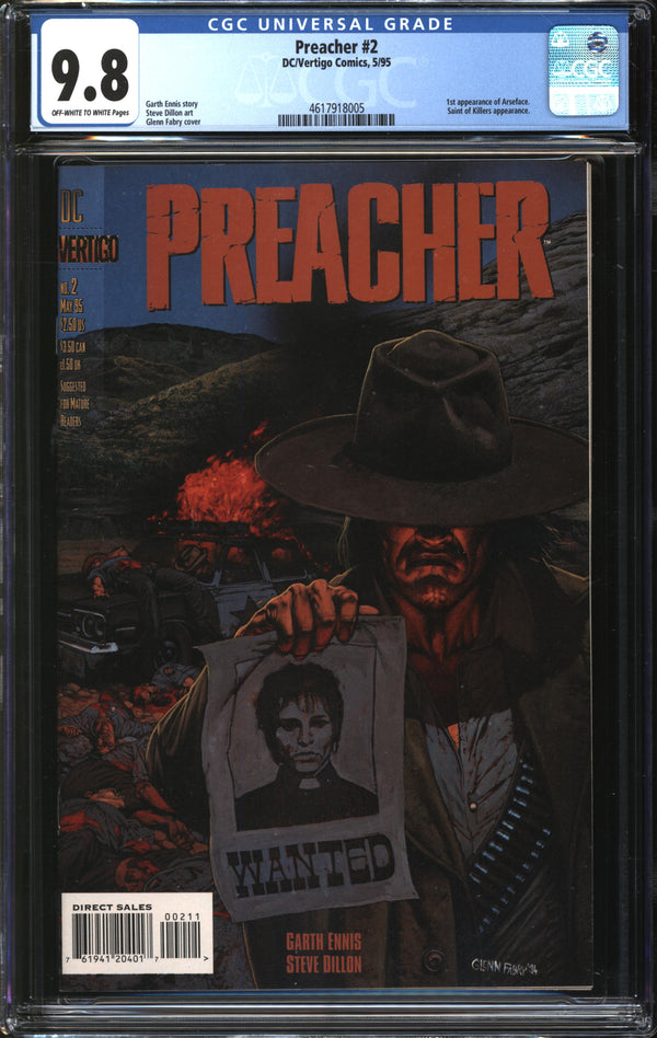 Preacher (1995) # 2 CGC 9.8 NM/MT