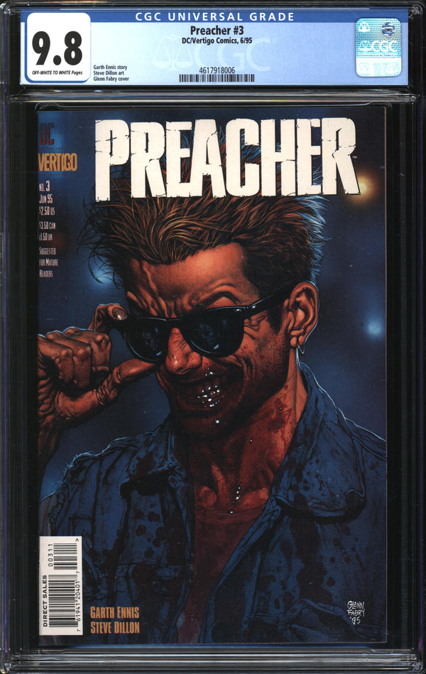 Preacher (1995) # 3 CGC 9.8 NM/MT