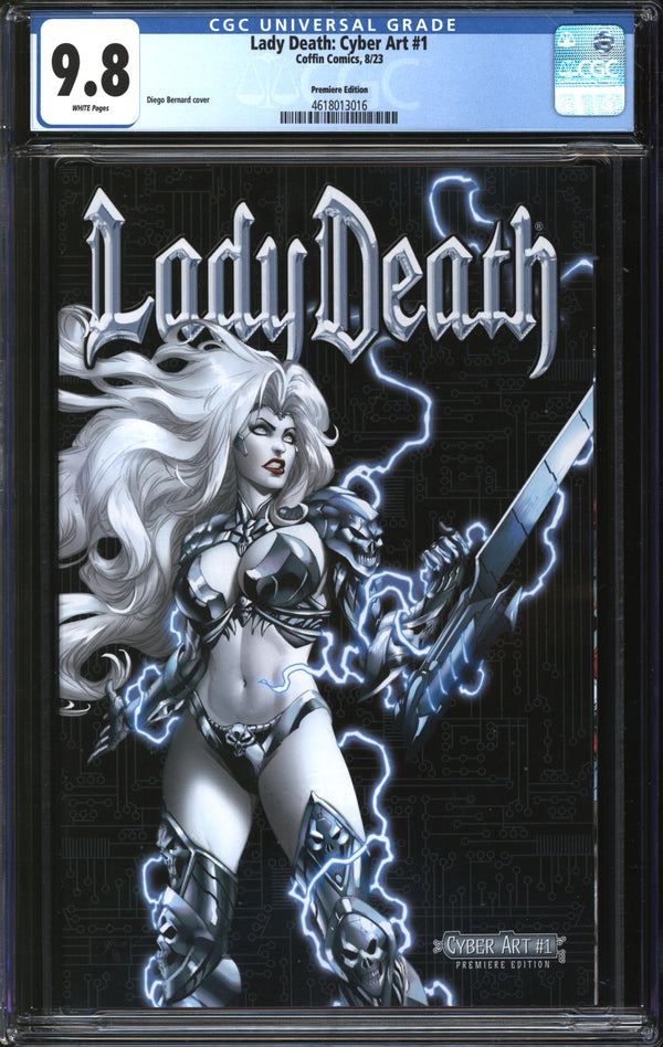 Lady Death: Cyber Art (2023) #1 Premiere Edition CGC 9.8 NM/MT