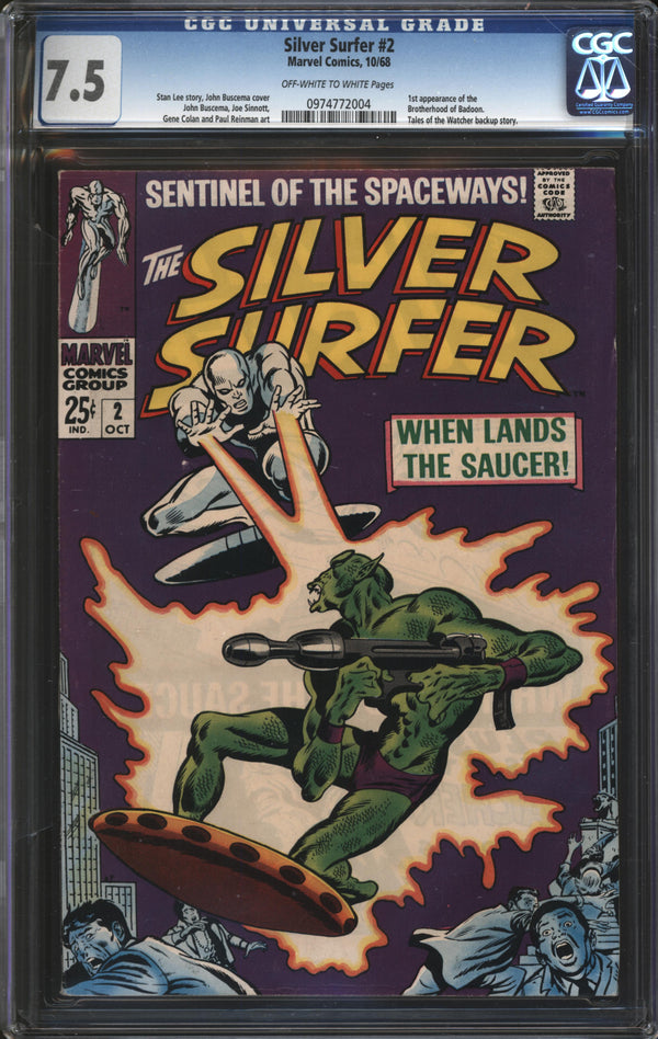 Silver Surfer (1968) # 2 CGC 7.5 VF-