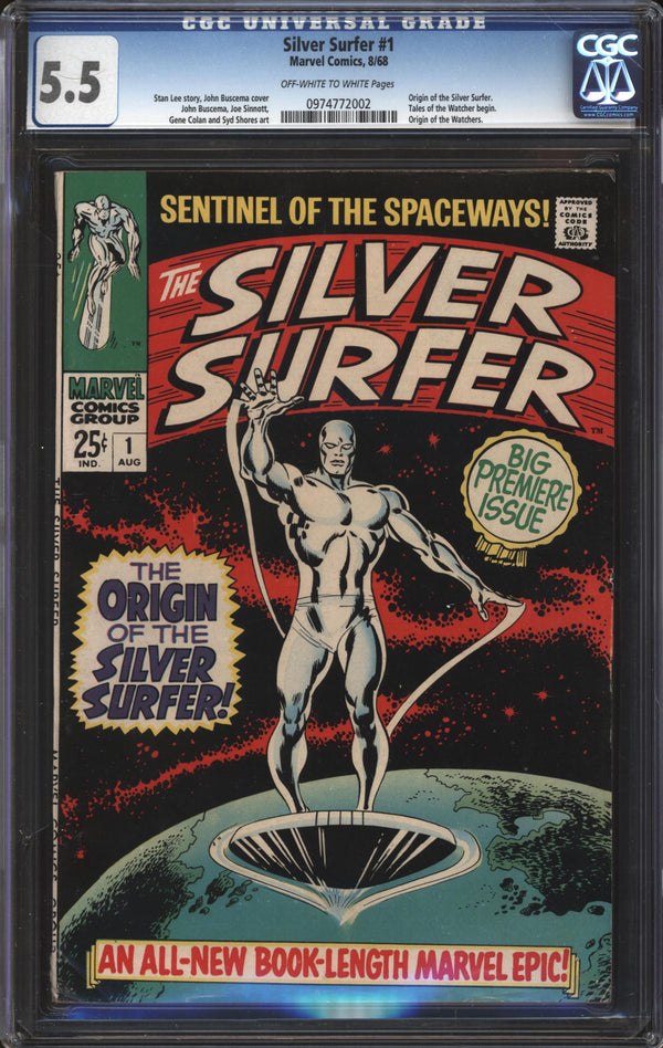 Silver Surfer (1968) # 1 CGC 5.5 FN-