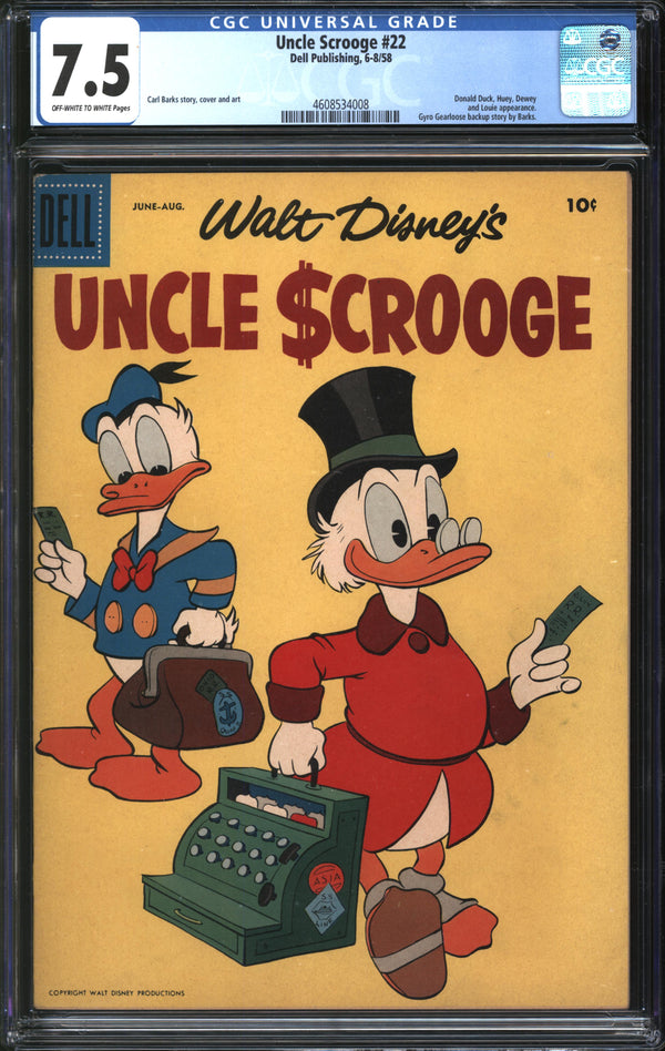Uncle Scrooge (1952) # 22 CGC 7.5 VF-