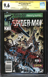 Web Of Spider-Man (1985) # 31 Newsstand Edition CGC Signature Series 9.6 NM+ Signed J.M. DeMatteis & Mike Zeck