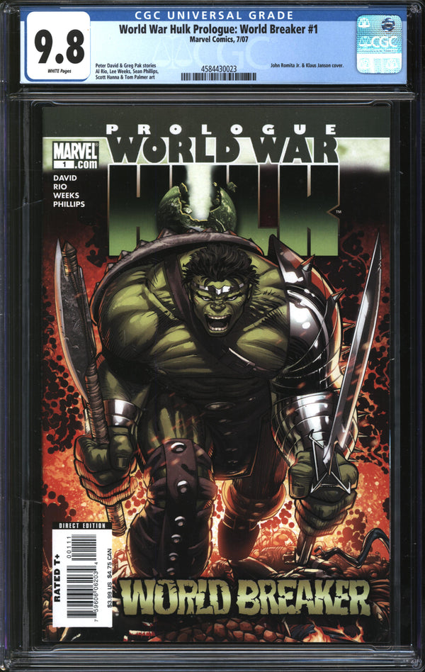 World War Hulk Prologue: World Breaker (2007) #1 CGC 9.8 NM/MT