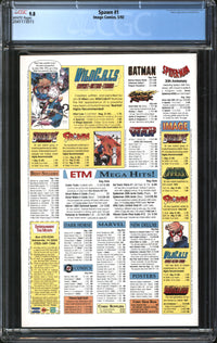 Spawn (1992) #  1 CGC 9.8 NM/MT