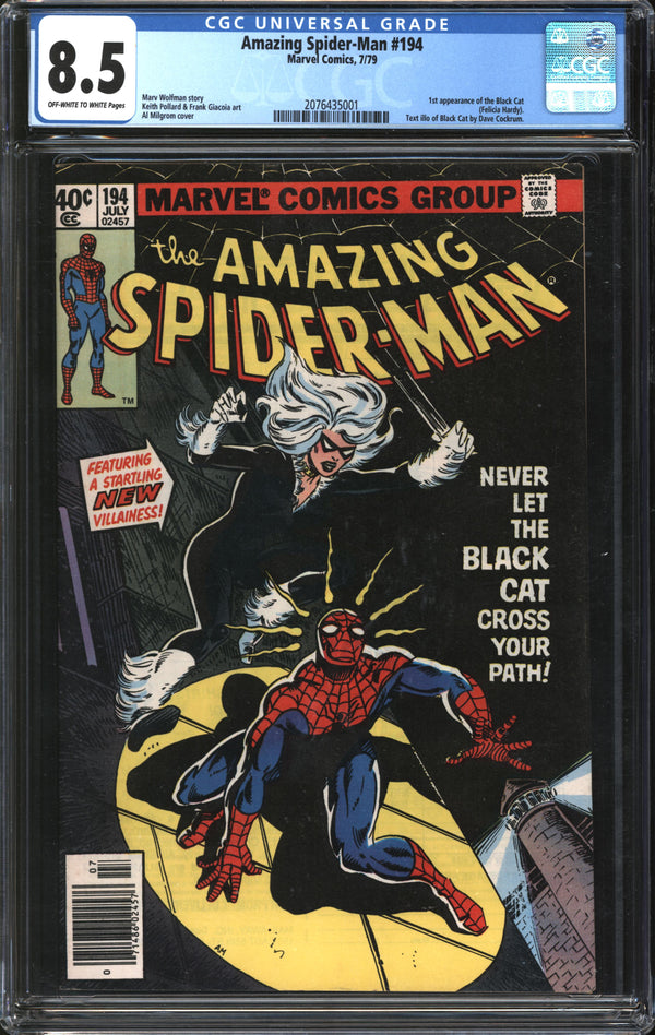 Amazing Spider-Man (1963) #194 Newsstand Edition CGC 8.5 VF+