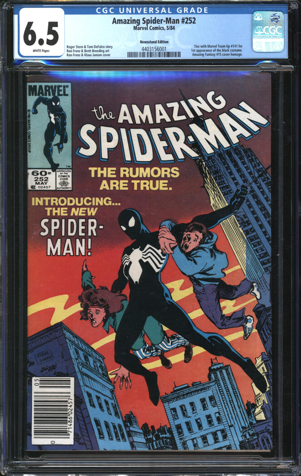 Amazing Spider-Man (1963) #252 Newsstand Edition CGC 6.5 FN+