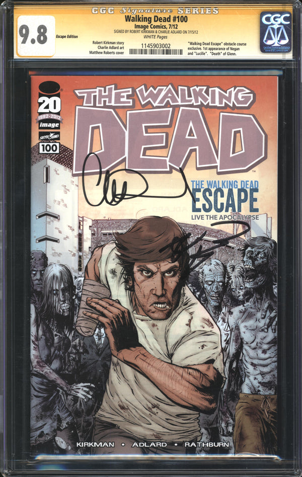 Walking Dead (2003) #100 Escape Edition CGC Signature Series 9.8 NM/MT Signed Robert Kirkman & Charlie Adlard